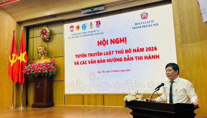ĐOÀN LUẬT SƯ THÀNH PHỐ HÀ NỘI TUYÊN TRUYỀN LUẬT THỦ ĐÔ 2026 TẠI PHƯỜNG NGỌC HÀ 1 HH1