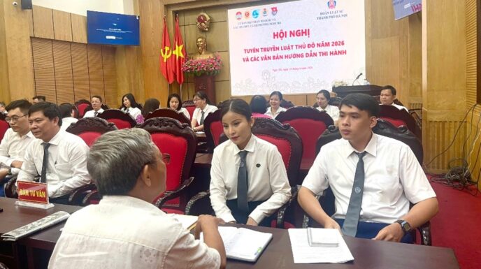 ĐOÀN LUẬT SƯ THÀNH PHỐ HÀ NỘI TUYÊN TRUYỀN LUẬT THỦ ĐÔ 2026 TẠI PHƯỜNG NGỌC HÀ 5 HH5