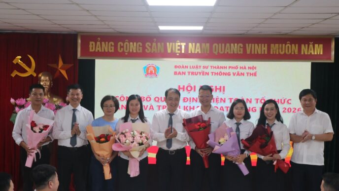 ĐOÀN LUẬT SƯ THÀNH PHỐ HÀ NỘI KIỆN TOÀN NHÂN SỰ BAN TRUYỀN THÔNG – VĂN THỂ 4 KTTT4