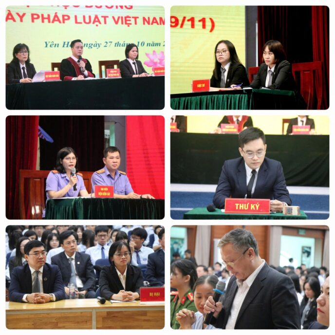 Bổ ích “Phiên tòa giả định” do Đoàn Luật sư Hà Nội phối hợp tổ chức tại Trường THCS và THPT Nguyễn Siêu 3 NS3