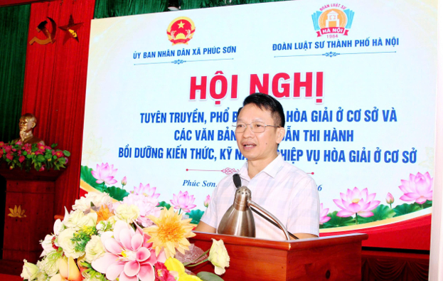 ĐOÀN LUẬT SƯ THÀNH PHỐ HÀ NỘI TUYÊN TRUYỀN LUẬT HOÀ GIẢI CƠ SỞ TẠI XÃ PHÚC SƠN 3 TTPL PS3