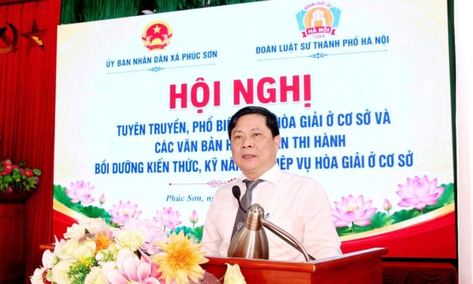 ĐOÀN LUẬT SƯ THÀNH PHỐ HÀ NỘI TUYÊN TRUYỀN LUẬT HOÀ GIẢI CƠ SỞ TẠI XÃ PHÚC SƠN 4 TTPL PS4