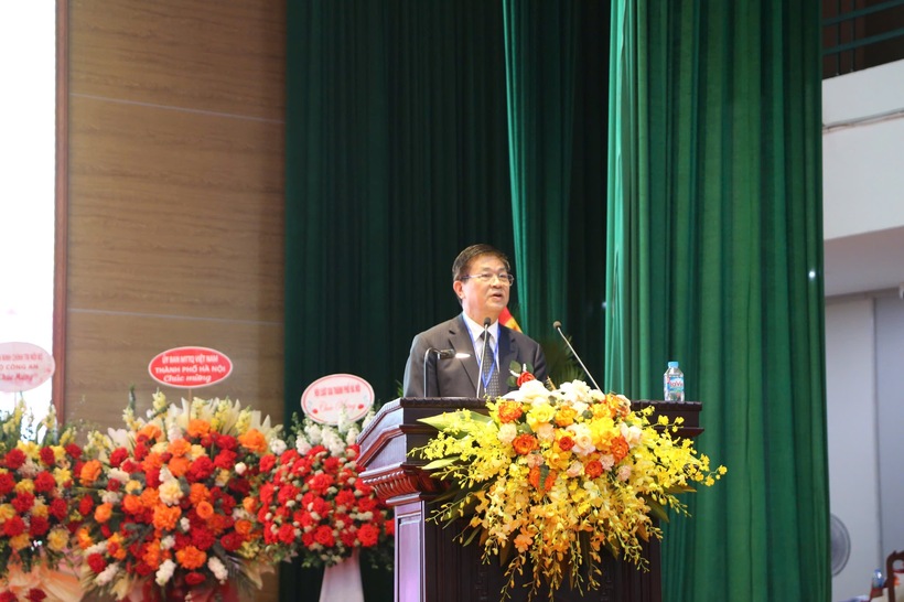 Tiến sĩ, Luật sư Đỗ Ngọc Thịnh, Chủ tịch Liên đoàn Luật sư Việt Nam phát biểu tại Đại hội XI Đoàn Luật sư TP. Hà Nội.